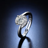 Simulated Moissanite 1-Carat Six-Prong Women's Engagement Ring