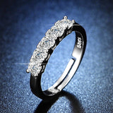 Simulated Moissanite Women's Multi-Stone Band Ring