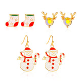 Christmas Earring Set (Snowman, Stocking, Reindeer Design)