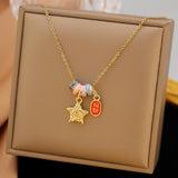 Titanium Steel Star & Fortune Necklace