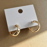 Twisted Hoop Earrings (Gold & Silver, Silver Needles)