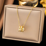 Titanium Steel Bamboo Pendant Necklace