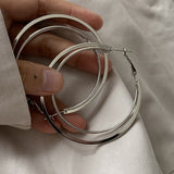 Silver Niche Hoop Earrings (2 Styles, Silver Needles)