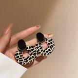 Acrylic Geometric Drop Earrings (2 Styles, Silver Needles)