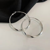 Oversized Hoop Earrings (Gold & Silver, Silver Needles)