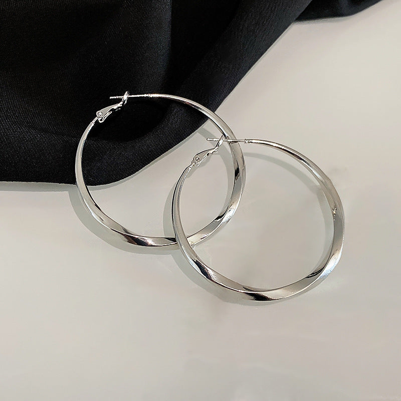 Oversized Hoop Earrings (Gold & Silver, Silver Needles)