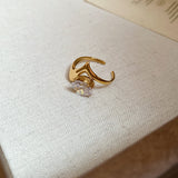 Product Gold Plated Statement Open Rings (3 Styles, Stainless Steel)
