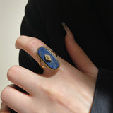 Gold Plated Oval Statement Rings (3 Styles, Stainless Steel)