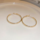 Polished Hoop Earrings (Gold & Silver, Silver Needles)