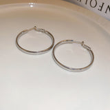 Polished Hoop Earrings (Gold & Silver, Silver Needles)